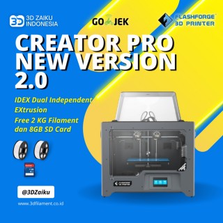 3D Printer Flashforge Creator Pro NEW Version 2.0 Dual Extruder IDEX